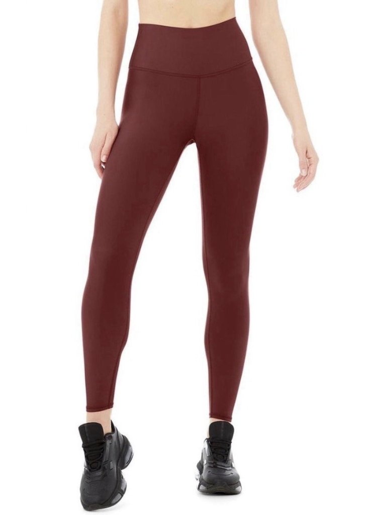 Alo Airlift 7/8 Burgundy Cranberry Red High Rise Compression Leggings Small